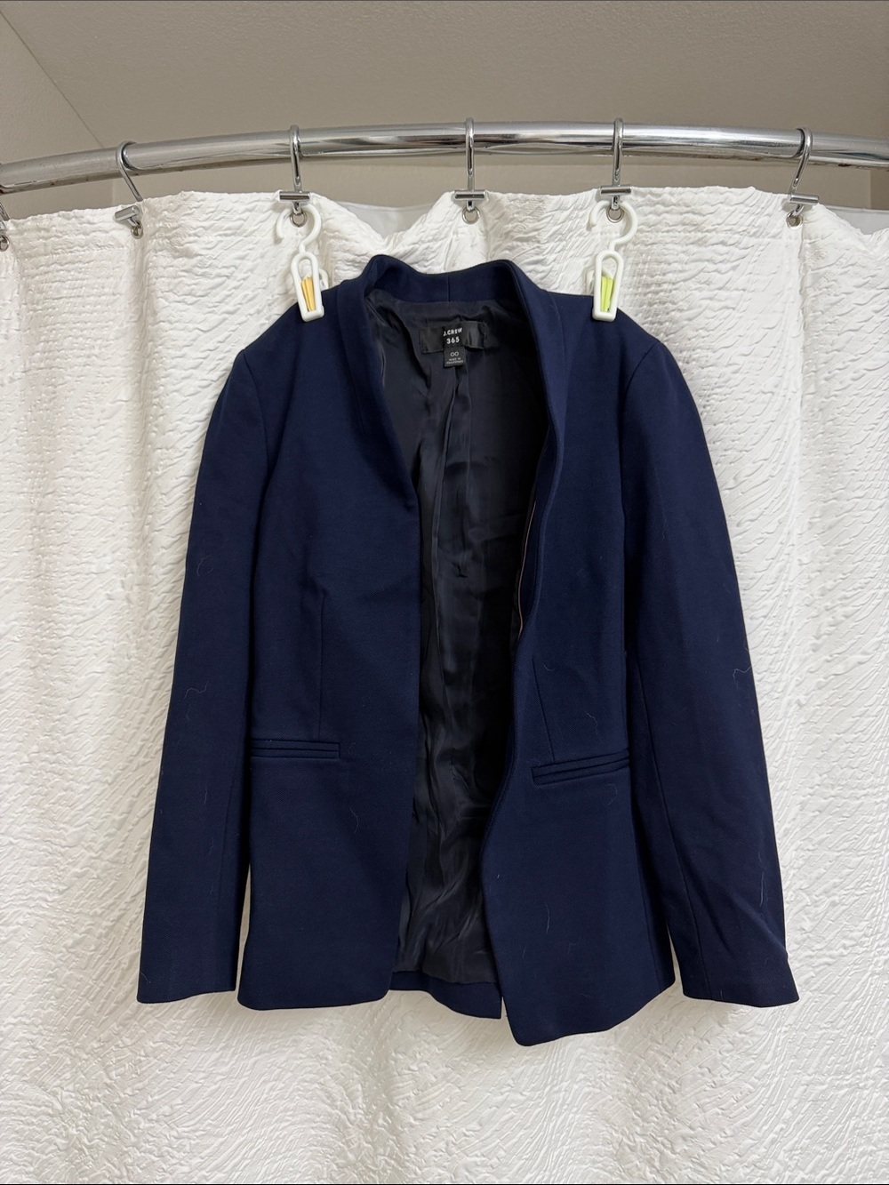 J. Crew Navy Open-Front Blazer
